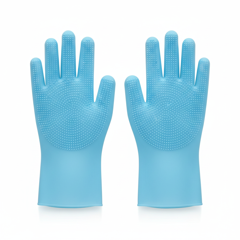 Luva de Grooming em Silicone para Pets — Escova de Banho e Massagem