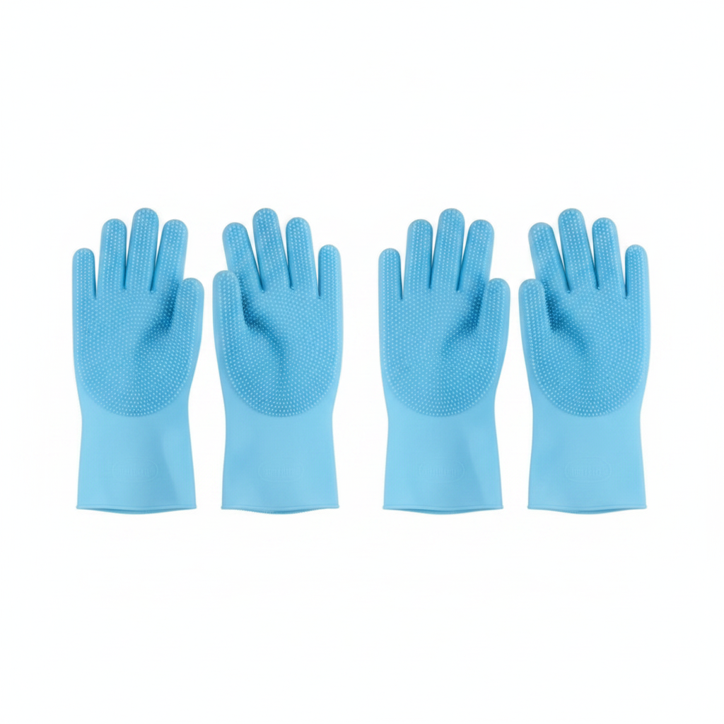 Luva de Grooming em Silicone para Pets — Escova de Banho e Massagem