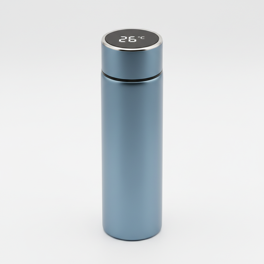 Garrafa Térmica com Display de Temperatura — 500ml Aço Inox