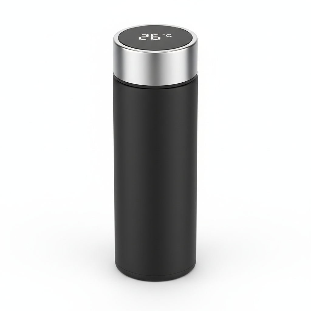 Garrafa Térmica com Display de Temperatura — 500ml Aço Inox