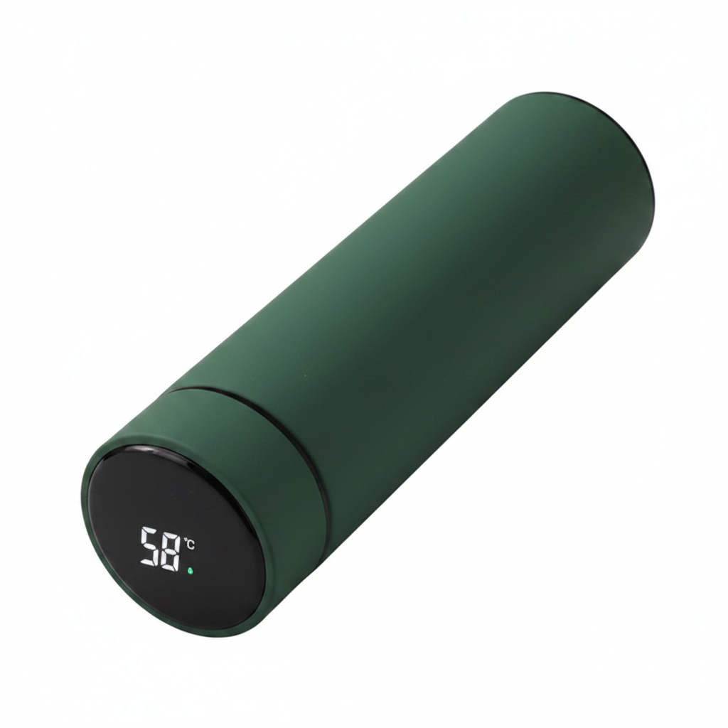 Garrafa Térmica com Display de Temperatura — 500ml Aço Inox