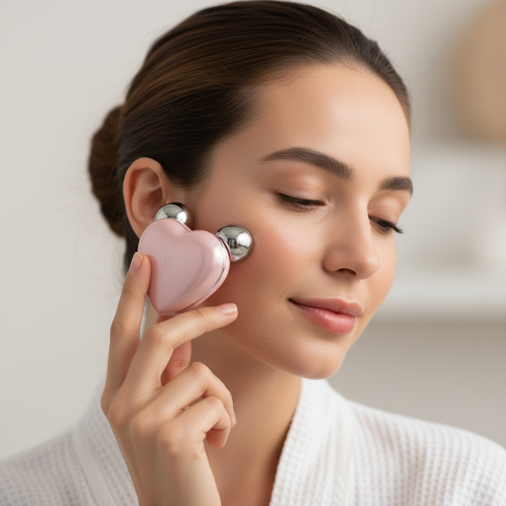 Aparelho de Beleza com Microcorrente — Massageador Facial Ions e Ultrassom