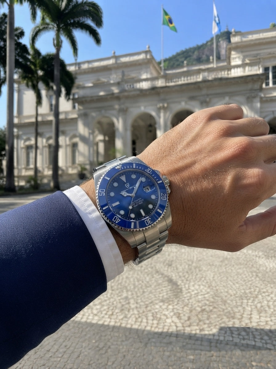 Relógio Masculino Pagani Design PD-1639 — Cronógrafo Safira à Prova d'Água