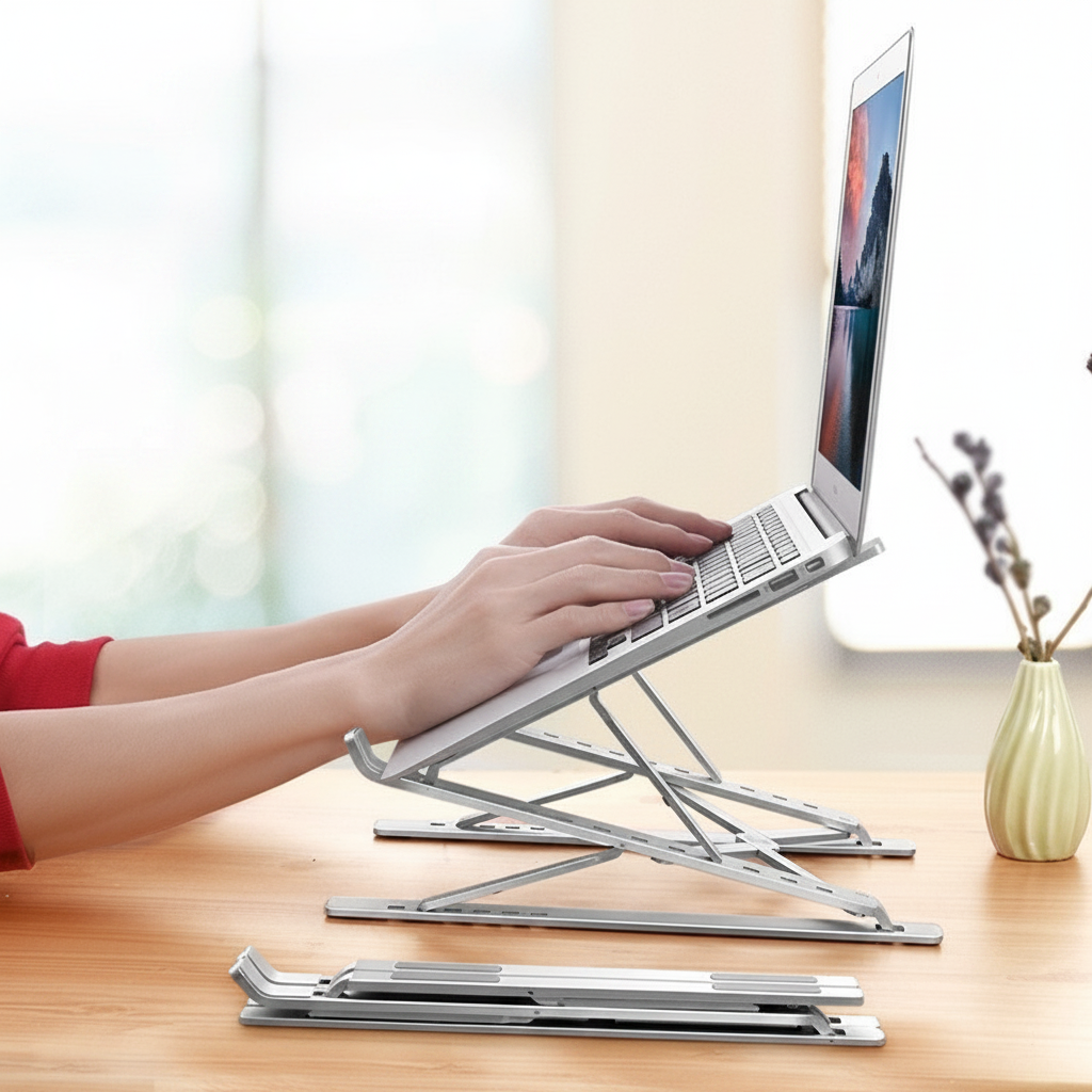 Suporte Ajustável para Notebook em Liga de Alumínio